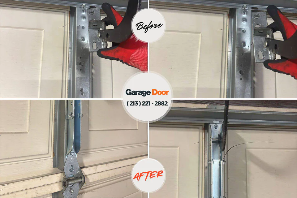 Before and after: garage door repair Arcanum, OH
